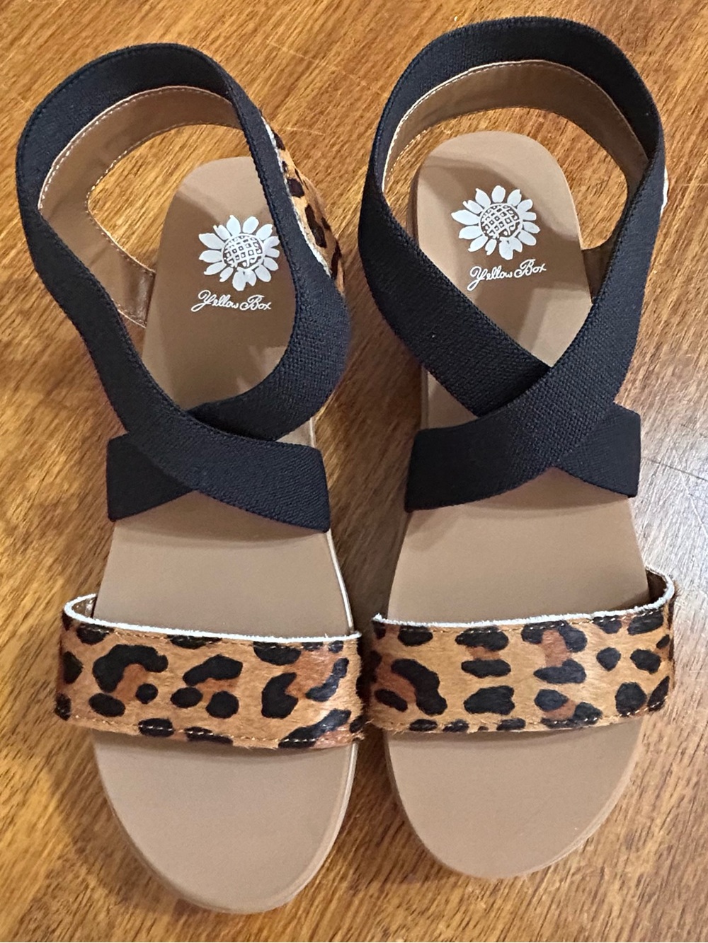 Yellow Box Janalee Leopard Print Platform Sandal New Without Tags - Picture 2 of 6